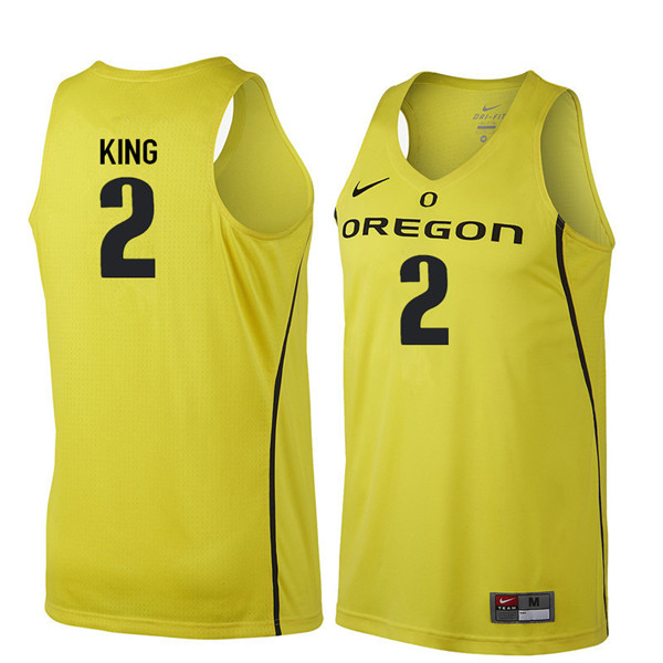 Men #2 Louis King Oregon Ducks College Basketball Jerseys Sale-Yellow - Click Image to Close